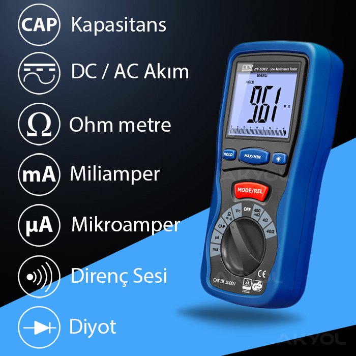 cem dt 5302 ohm metre