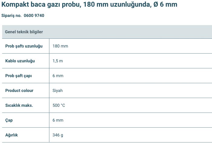 testo 300 baca gazı ölçüm cihazı