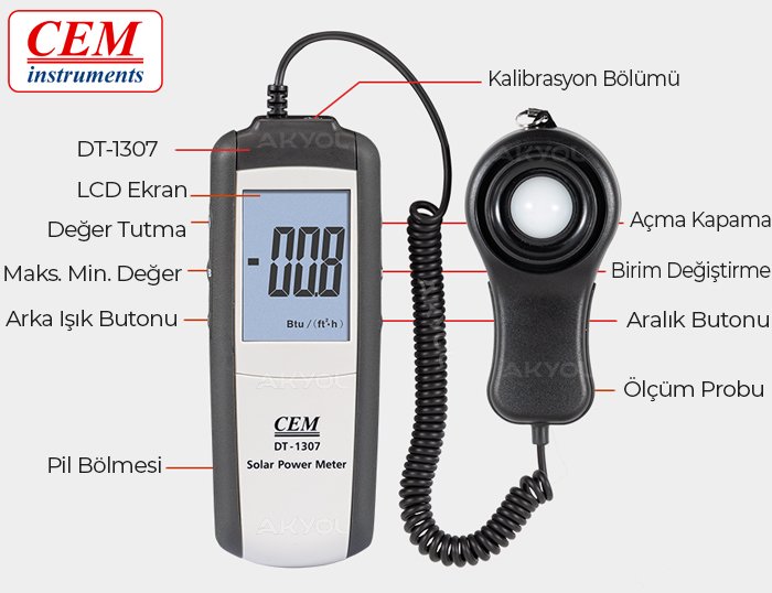 CEM DT-1307 ışık ölçer