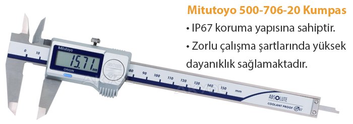 mitutoyo 500-706-20 dijital kumpas