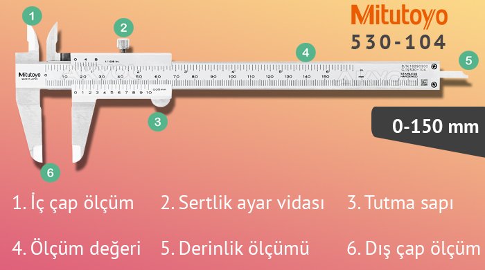 mitutoyo 530-104 150 mm kumpas