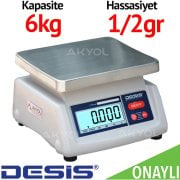 Desis T28 6kg Onaylı Dijital Hassas Terazi - Hassasiyet: 1/2 gr. Max: 6 kg.