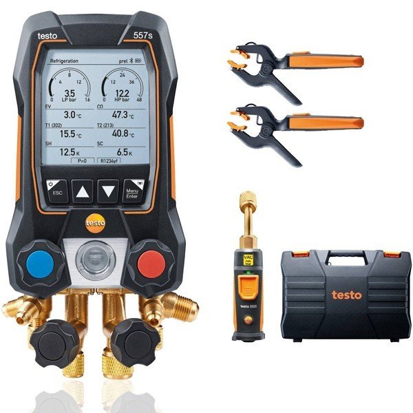 Testo 557S Akıllı Dijital Manifold Seti '4 Yollu Valf'